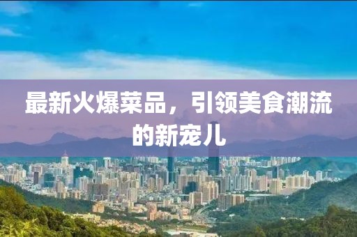 最新火爆菜品，引领美食潮流的新宠儿