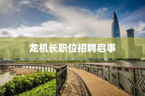 龙机长职位招聘启事