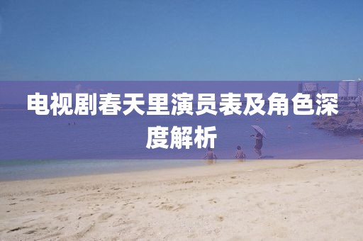 电视剧春天里演员表及角色深度解析